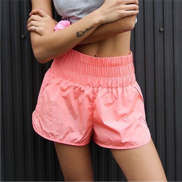 Free People Movement The Way Home Shorts Papaya Punch Coral S/XS - Picture 1 of 4